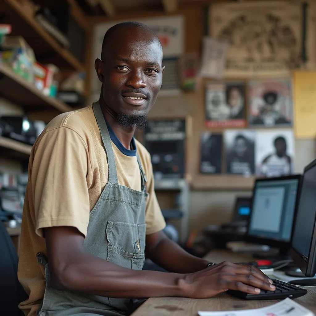 David, small business owner who started with 720,000 UGX